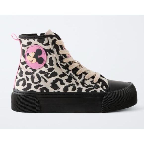 Zara Minnie Mouse Platform High Tops - Picture 2 of 10